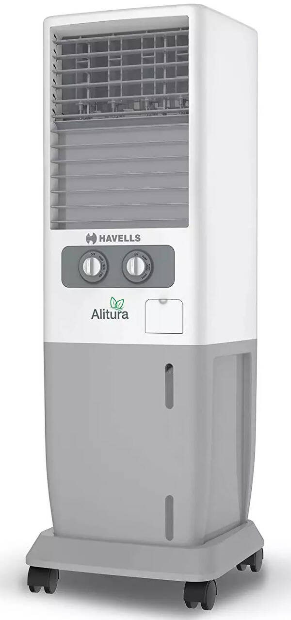 Havells Alitura Tower Air Cooler 20 litres (White, Grey) Photo