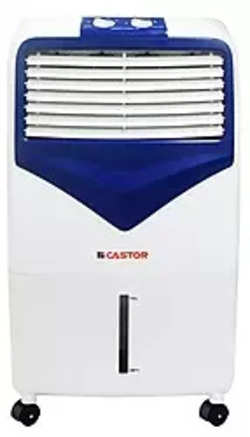 Castor Air Cooler 22-Litre 3 Level Speed Inverter Compatible Personal Air Cooler - Dark Blue