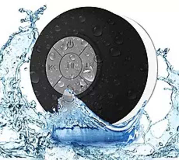 PremiumAV Portable Bluetooth Shower Speaker with Suction Cup (Black