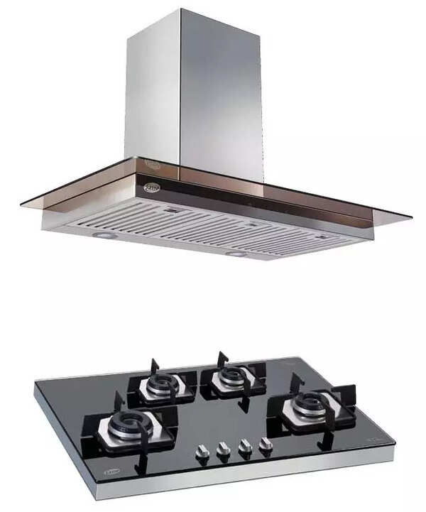 GLEN Kitchen Chimney GL 6062 TS Touch Control 60cm, 1250m3/h + Built in Hob GL 1074 SQFIN Combo