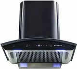 FABER Hood Crest HC SC BK 60 cm, Filterless, Touch & Gesture Control, 1200m3/hr Auto Clean Wall Mounted Chimney (Black 1200 CMH)