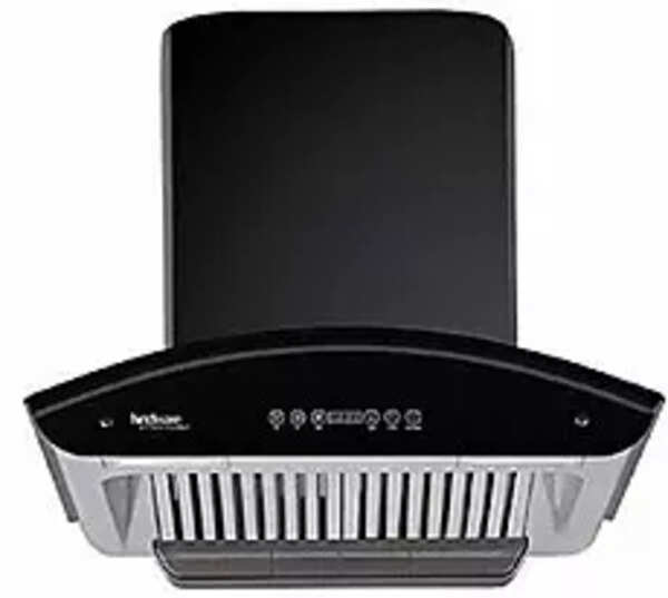 Hindware Revio Chimney (60 cm, Black) Auto Clean Wall Mounted Chimney (Black 1000 CMH) Photo