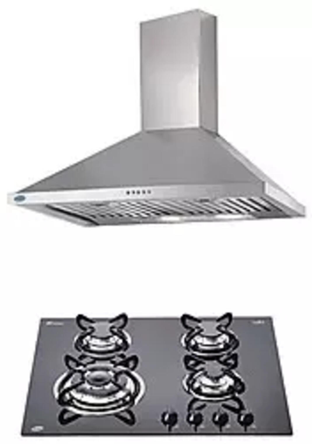 Compare GLEN GL 6054 SS Kitchen Chimney 60cm 1000m3/h + Built in Hob GL