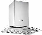 Hindware 60 cm 1100 m³ HR Curved Glass Kitchen Chimney JKL20145 Auto Clean Wall Mounted Chimney  (Silver 1100 CMH)
