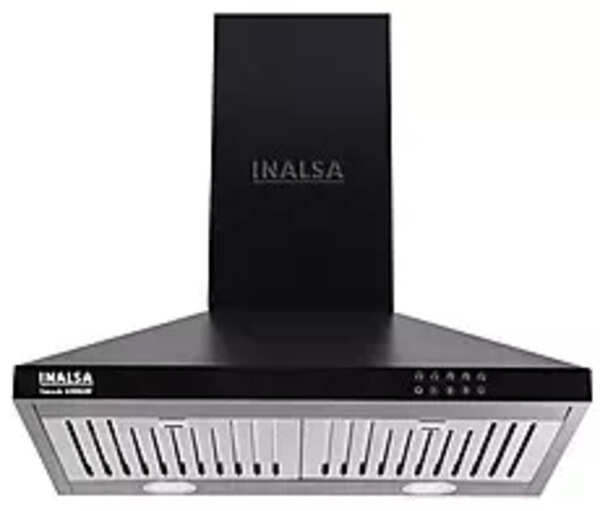 Inalsa 60 cm, 1050m3/hr Kitchen Chimney Smash 60BKBF with Stainless