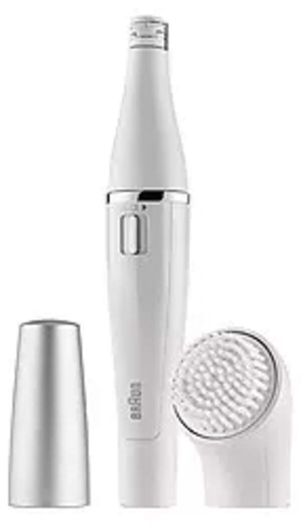 Braun Face 810 Facial Epilator and Facial Cleansing Brush with MicroOscillations (White