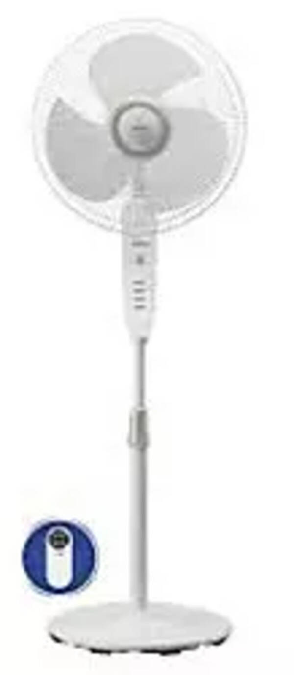 Usha Maxx Air Comfy 400mm Pedestal Fan with Remote (White) Photo