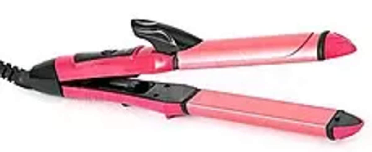 Maxel NHC2009 2 in 1 Hair Beauty Set Curler and Straightener (Pink) Price  in India, Specifications and Review