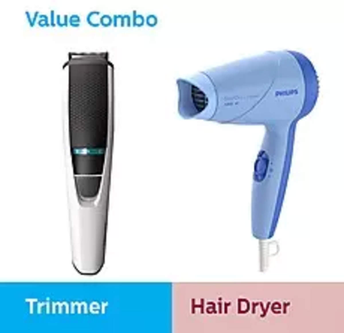 Philips Men's grooming combo - Trimmer (Durapower) & Hair dryer Price in  India, Specifications and Review