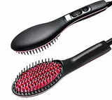 Liolis Ceramic Professional Electric Hair Straightener Brush with Temperature Control and Digital Display Brush For Women
