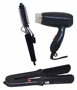c device Elite India 1000W Combo Hair Dryer Straightener and Curler