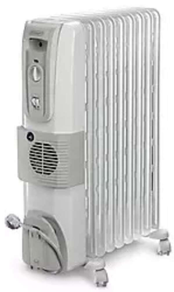 Delonghi KH771230V Room Heater 12 Fin Oil Filled Radiator with Fan 3000 Watt (White) Photo