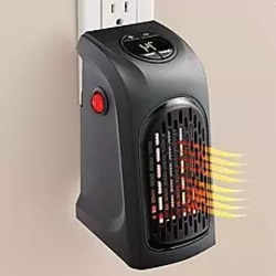 Anva 400 watt_hours Portable Electric Air Warmer Fireplace (Handy Heater) , Multicolour