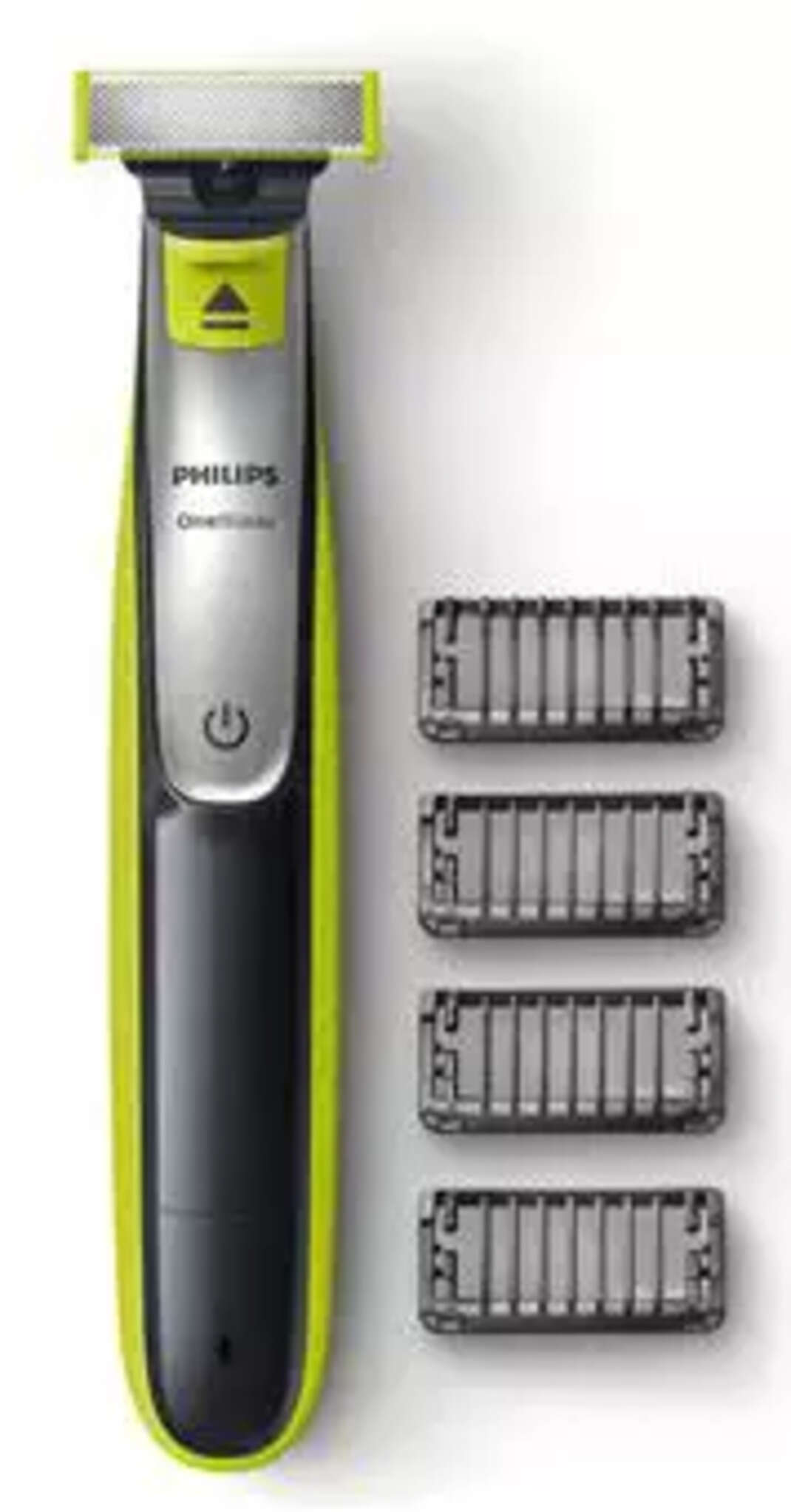 Compare Philips QP2532/20 OneBlade Hybrid Trimmer and Shaver with 4 Trimming Combs (Lime Green