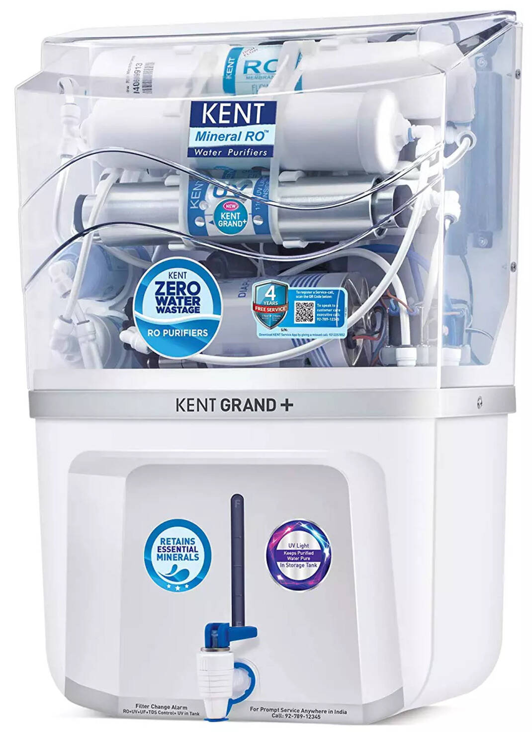 Compare KENT Grand Plus ZWW 9 LTR Mineral RO+UV+UF+TDS Control + UV in