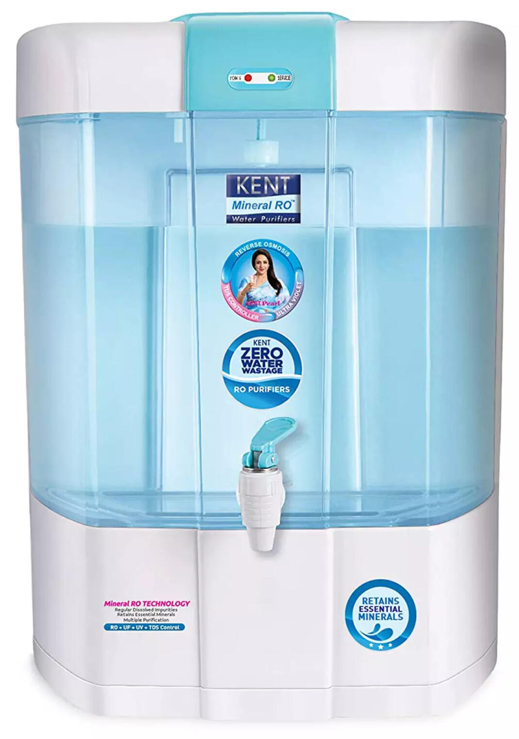 Compare Kent Pearl 8Litre Mineral RO+UV+UF Water Purifier vs Kent
