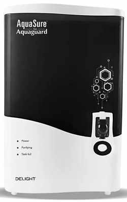 Eureka Forbes AquaSure from Aquaguard Delight (RO+UV+MTDS) 7L water purifier,6 stages of purification (White)