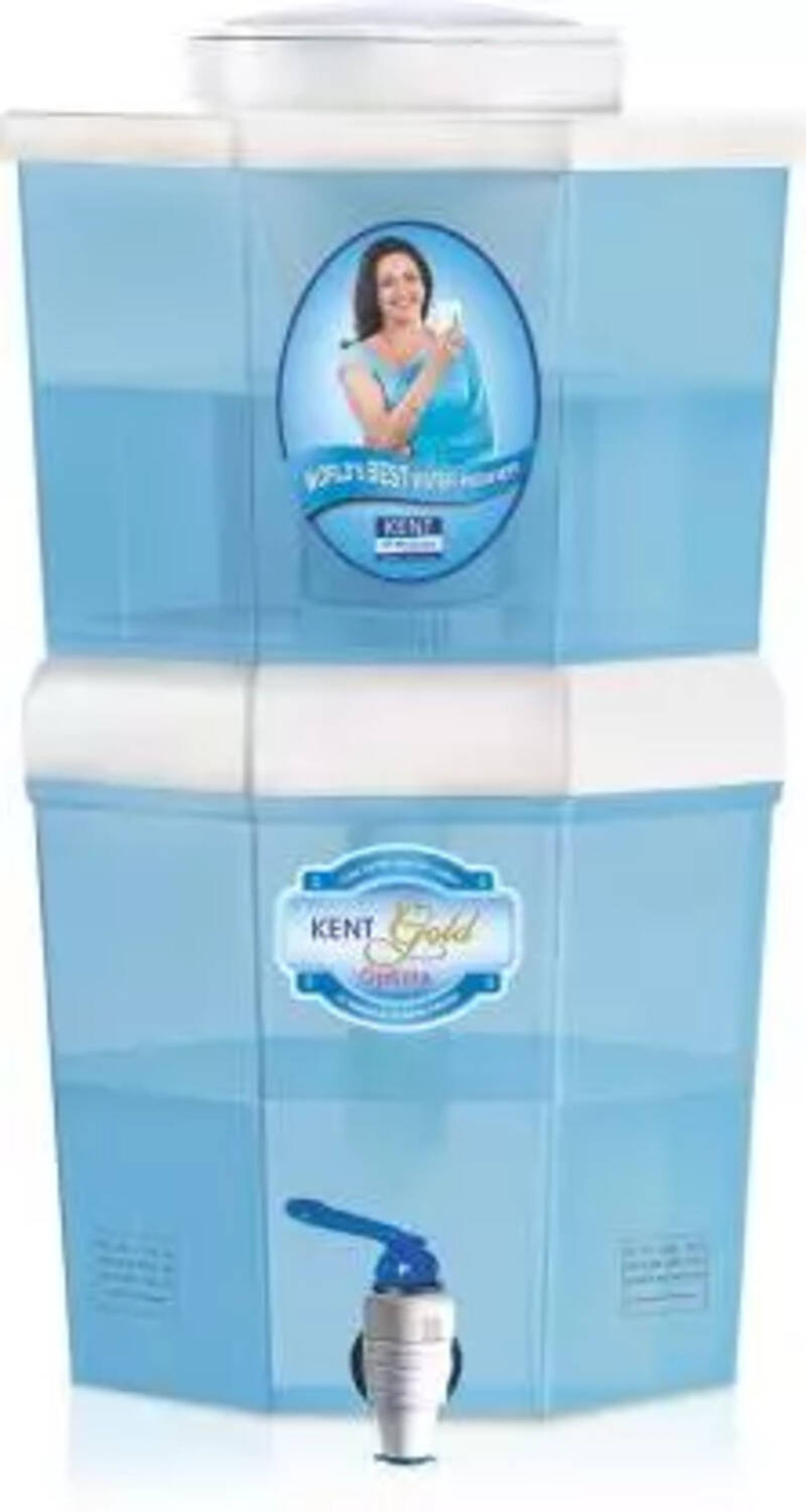 Kent Gold Optima (11016) 10 L Gravity Based Water Purifier (White, Blue