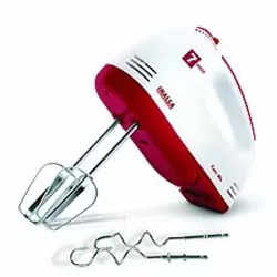 Inalsa Hand Blender| Hand Mixer|Beater - Easy Mix, Powerful 250 Watt Motor | Variable 7 Speed Control | 1 Year Warranty | (White/Red)