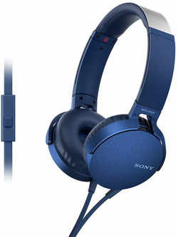 Sony MDR-XB550AP Headphone with Mic - Blue