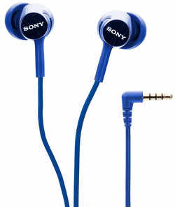 Sony MDR-EX150AP In-Ear Headphones with Mic (Blue)