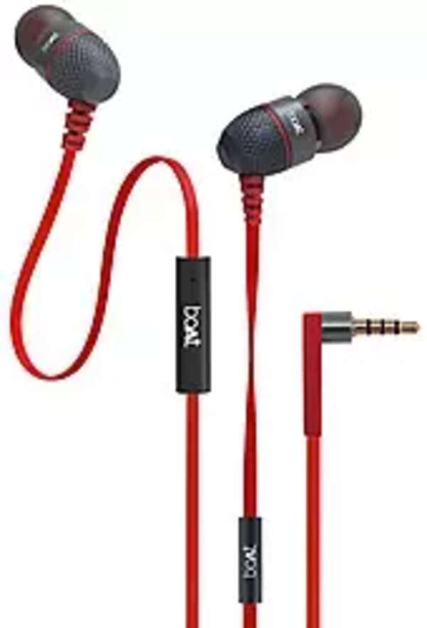 boAt BassHeads 225 InEar Super Extra Bass Headphones (Red) Photo
