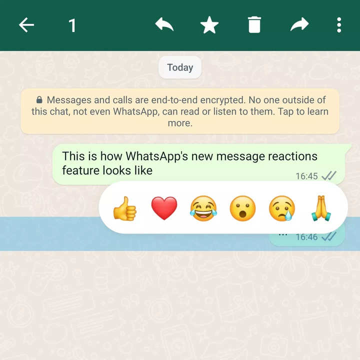 How to react to WhatsApp messages with emojis
