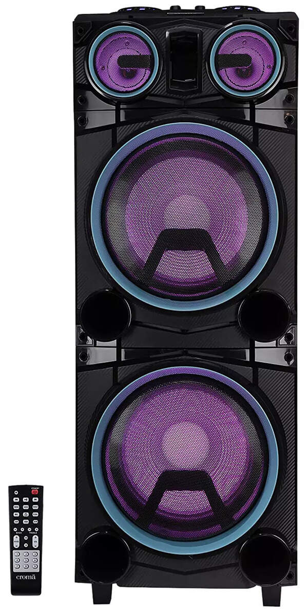 Croma 1400 Watts Party Speaker Dynamic Bass Boost, CREY3027 (Black) Photo Gallery and Official