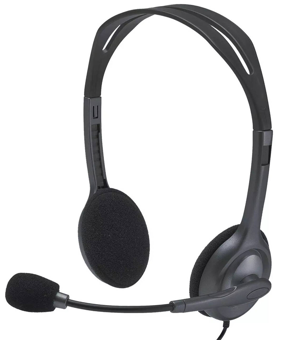 Logitech H111 With Mic 3.5 mm Jack On the Ear Wired Headset (Black ...