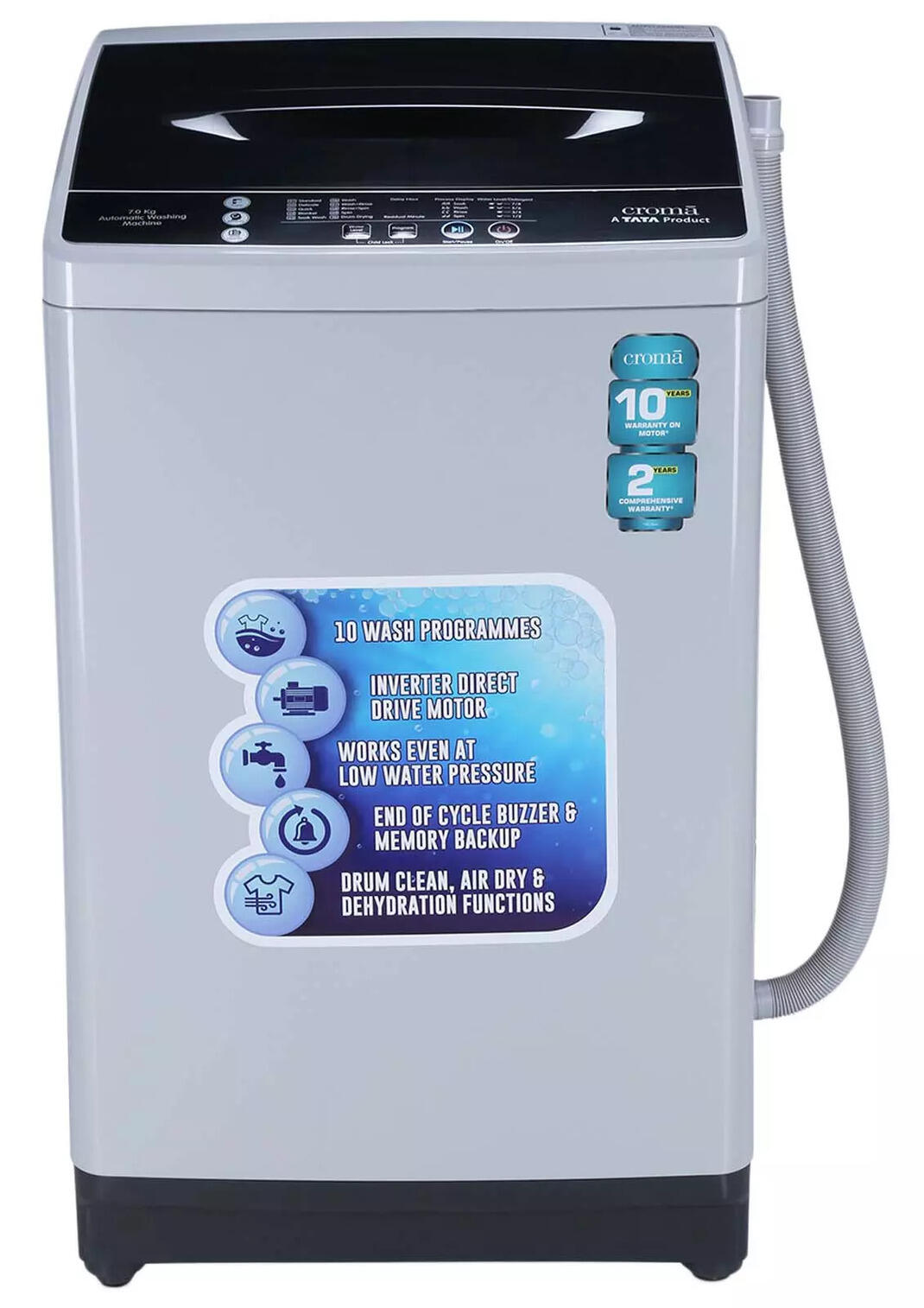 Compare Croma CRAW1501 7 Kg Fully Automatic Top Load Washing Machine vs