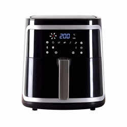 Tesora Digital Air Fryer Premium Finish| Extra large - 6.5 L| Digital Touch Pane, 7 Preset Menus & Adjustable Temperature & Time Range | 1900 Watts| Safety lock feature| Black