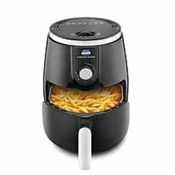 KENT 16096 Classic Hot Air Fryer 4L 1300 W | 80% Less Oil | Instant Electric Air Fryer | Auto Cut Off | Fry, Grill, Roast, Steam, and Bake | 1 Year Warranty | Black