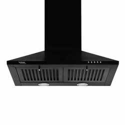Hindware Marvia 60 cm 1000 m³/hr Pyramid Kitchen Chimney With Double Baffle Filter (Black) (C100321)