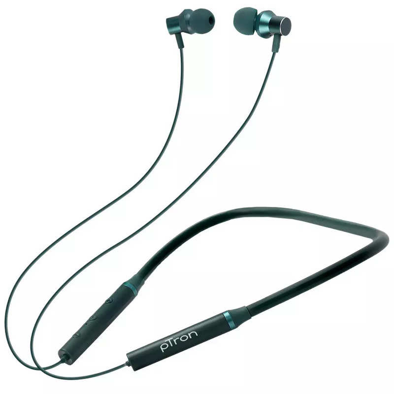 pTron Tangentbeat Bluetooth 5.0 Wireless Headphones with Deep Bass with Mic Dark Green Price in India Specifications and Review