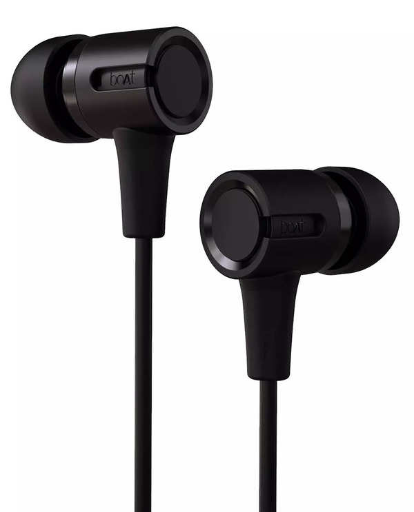 boAt Bassheads 102 in Ear Wired Earphones with Mic (Charcoal Black)