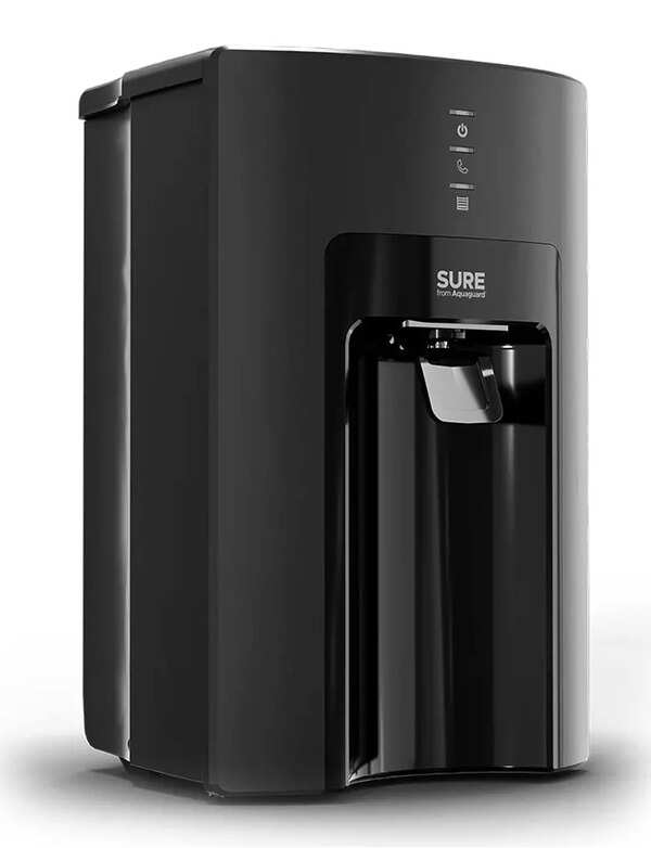 Sure From Aquaguard Delight NXT RO+UV eboiling+MTDS Water Purifier By Eureka Forbes, Black