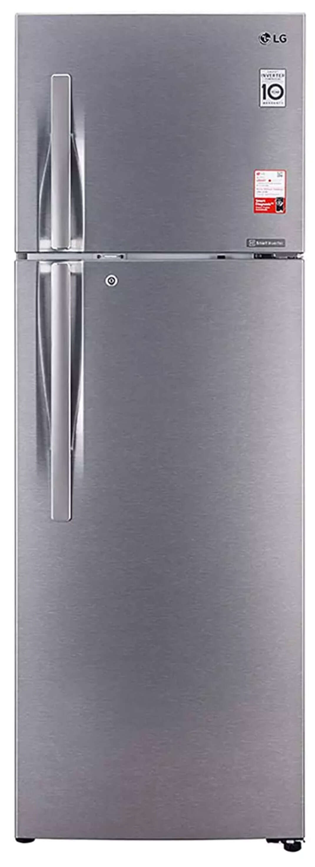 Compare LG Double Door 335 Litres 3 Star Refrigerator Dazzle Steel GL