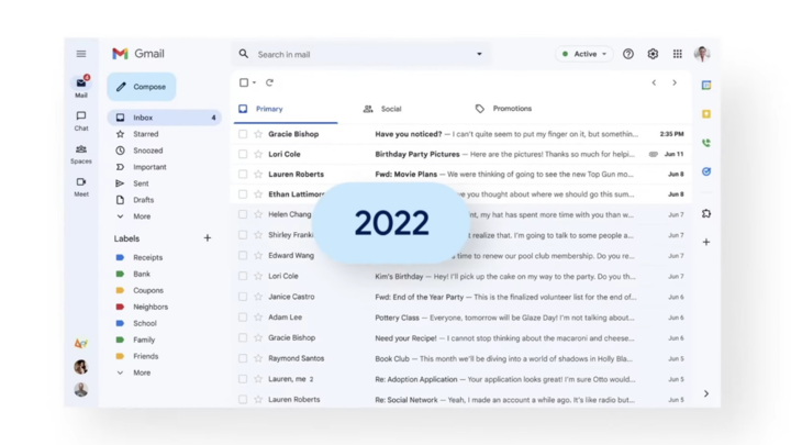 Le nouveau design unifié de Gmail est désormais accessible à tous