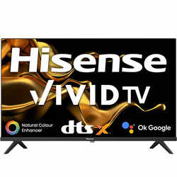 Hisense 108 cm (43 inches) Android 11 Series Full HD Smart Certified Android LED TV 43A4G (Black)