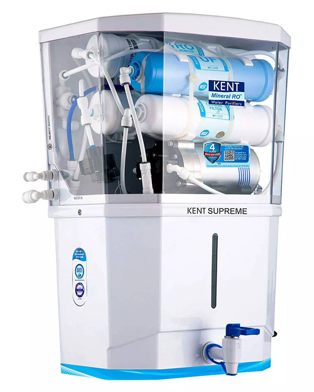 Compare Kent Supreme 2020 (11111), Wall Mountable, RO + UF + TDS