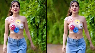 Urfi Javed Viral Video: Urfi Javed stuns fans in fake flowers ...