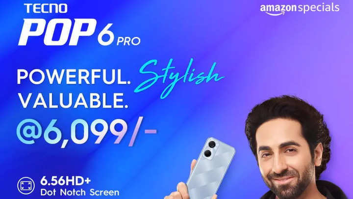 Tecno Pop 6 Pro with 5000mAh battery, dual rear camera and HD+ display launched in India