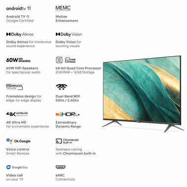 Compare Acer H Series AR55AR2851UDPRO 55 Inch LED 4K, 3840 x 2160 Pixels TV  vs Samsung QA50Q60AAKLXL 50 Inch LED 4K, 3840 x 2160 Pixels TV vs Xiaomi Mi  TV 4X Pro