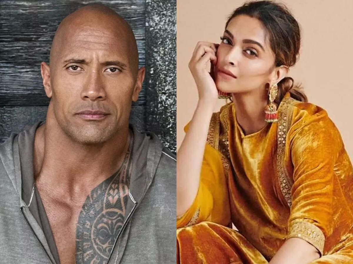 Actress Deepika Padukone comes in support of Dwayne Johnson.