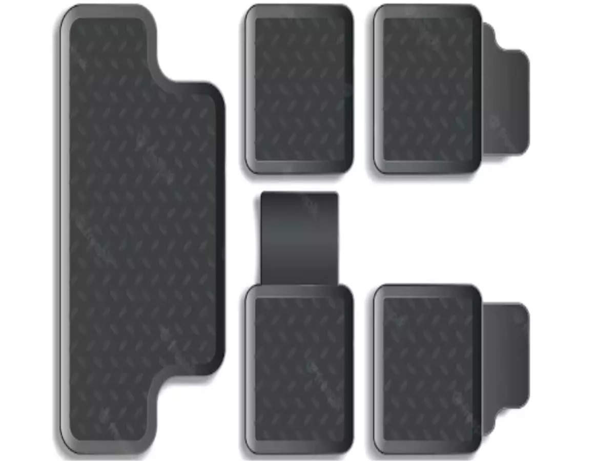 Universal Car Floor Mats - PVC Rubber - 5 Pieces - For All Cars