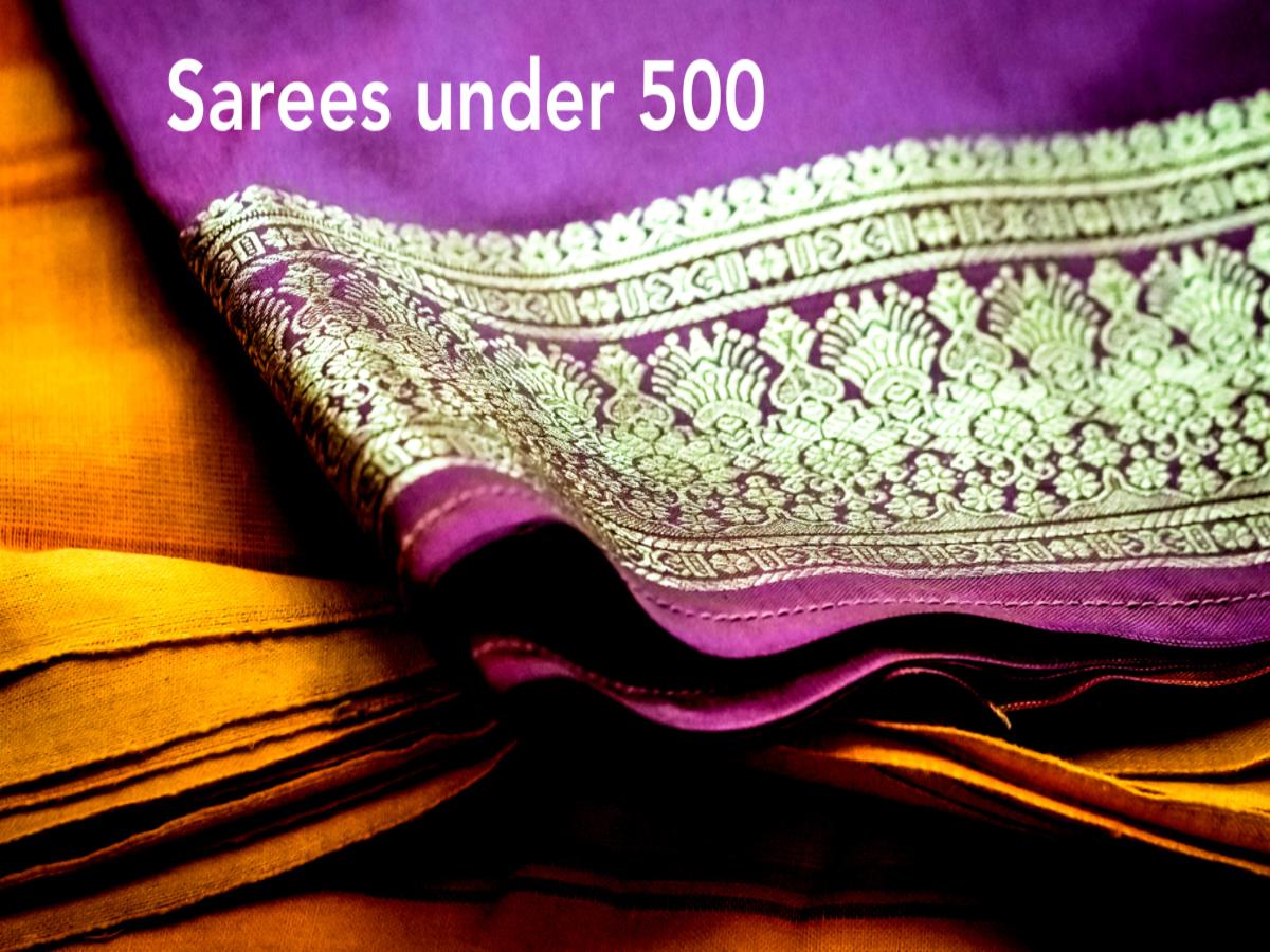 Border Red Sarees Below 500, With blouse piece