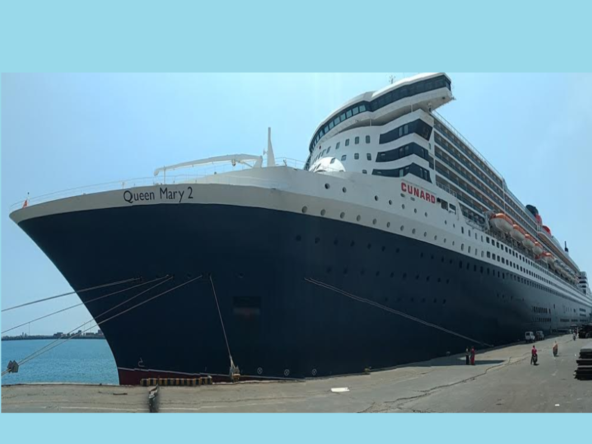 Largest Cruise Ship Rms Queen Mary 2 Makes Port Of Call In Chennai Chennai News Times Of India