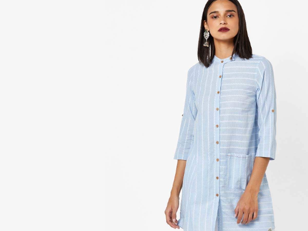 Looking for Office Wear Kurtis Store Online with International Courier? |  Western dresses, How to wear, Long sleeve dress