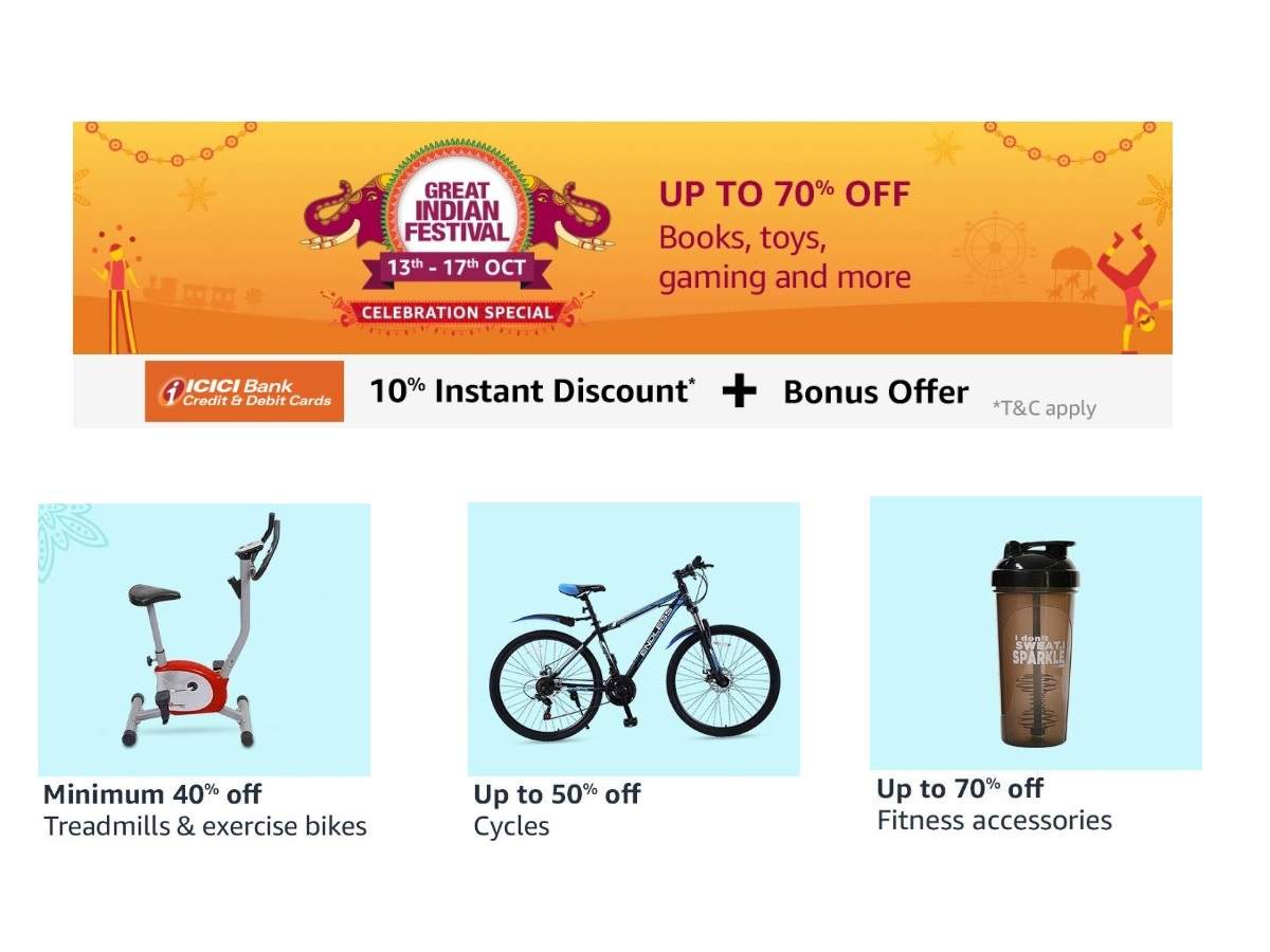 Prime Day: Up to 75% off on treadmills, exercise bikes, cricket  gear, football & more - Times of India