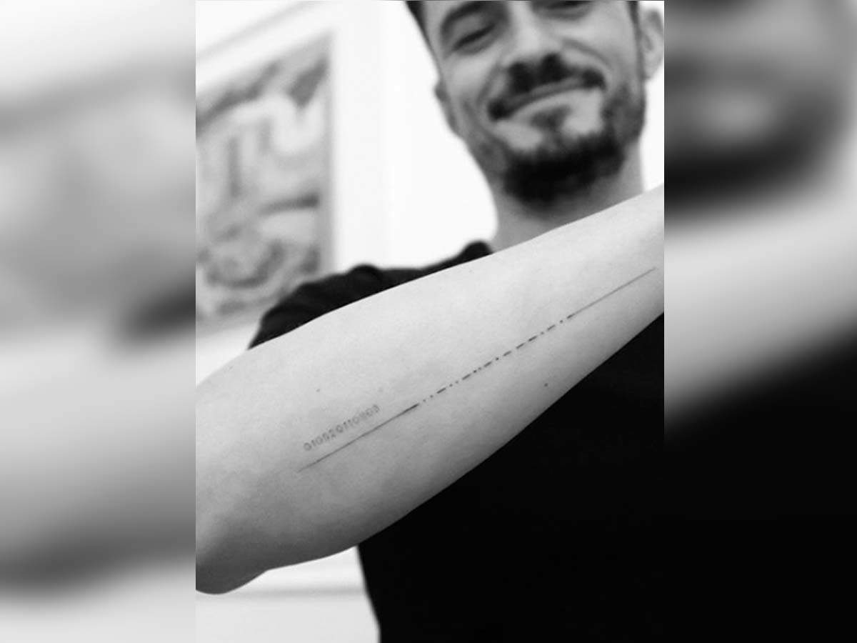 Orlando Bloom Got a Tattoo of His Sons Name in Morse Code
